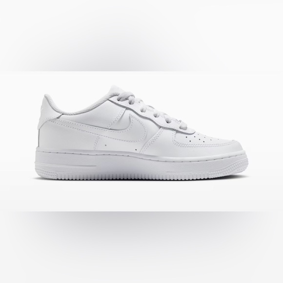 NIKE Size 5.5 Youth Boys White Air Force One Monotone Low-Rise Lace Up Sneakers - Picture 6 of 14